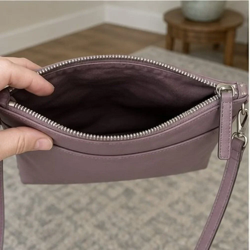 Charcoal Pebbled Crossbody Bag